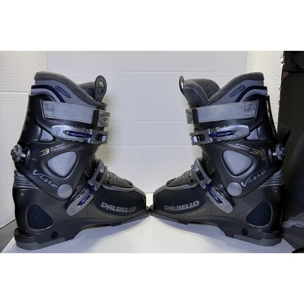 Dalbello Vario Vision 3 Ski Boots Men’s 10 Mondo 27.5 Flex 5-6 Black Gray
